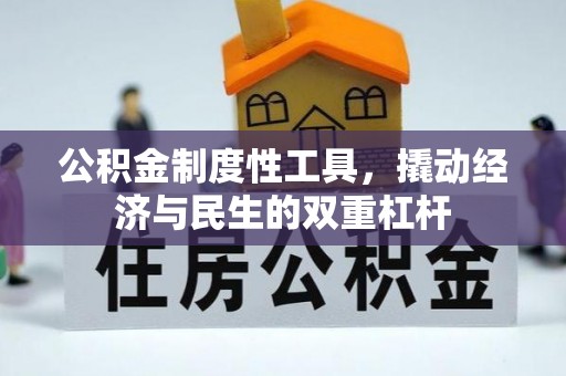 惠州公积金制度性工具，撬动经济与民生的双重杠杆
