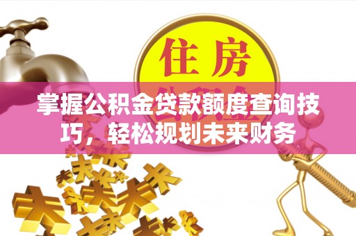 惠州掌握公积金贷款额度查询技巧，轻松规划未来财务