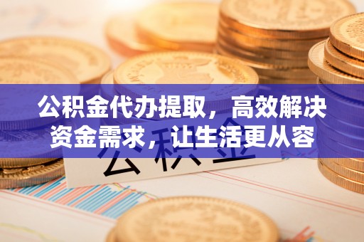 惠州公积金代办提取，高效解决资金需求，让生活更从容