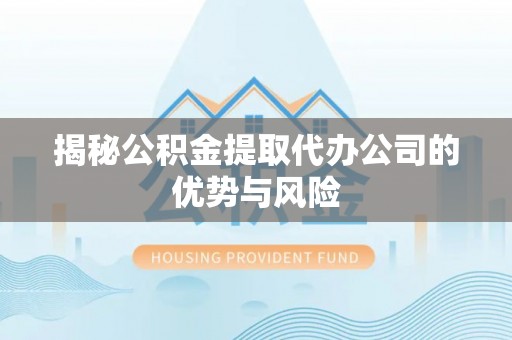 惠州揭秘公积金提取代办公司的优势与风险