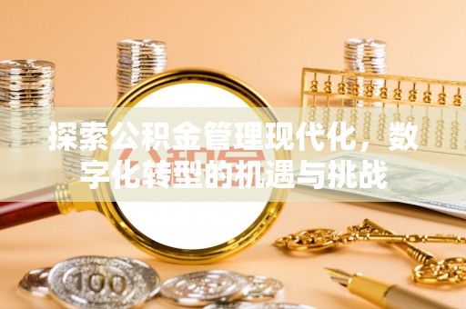 惠州探索公积金管理现代化，数字化转型的机遇与挑战