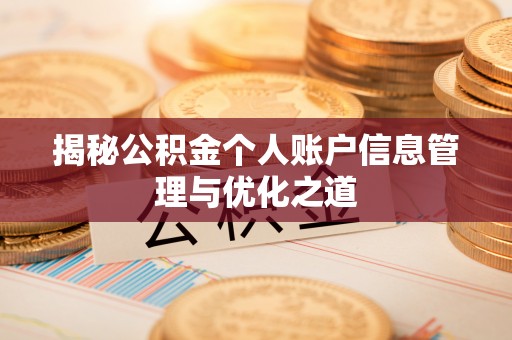 惠州揭秘公积金个人账户信息管理与优化之道