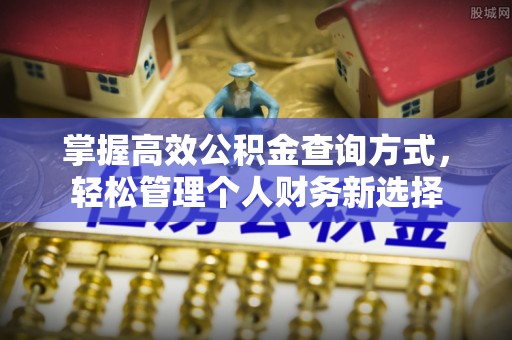 惠州掌握高效公积金查询方式，轻松管理个人财务新选择