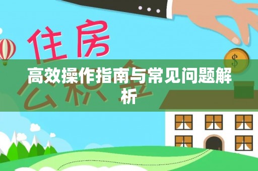 惠州高效操作指南与常见问题解析
