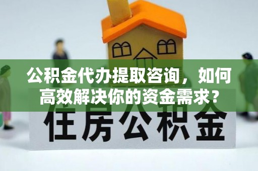惠州公积金代办提取咨询，如何高效解决你的资金需求？