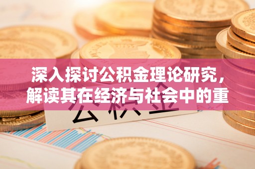 惠州深入探讨公积金理论研究，解读其在经济与社会中的重要角色