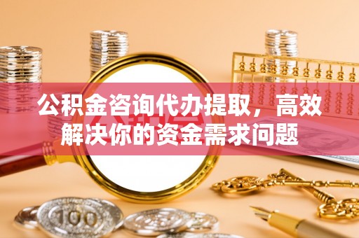惠州公积金咨询代办提取，高效解决你的资金需求问题