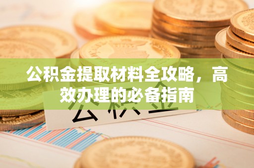 惠州公积金提取材料全攻略，高效办理的必备指南