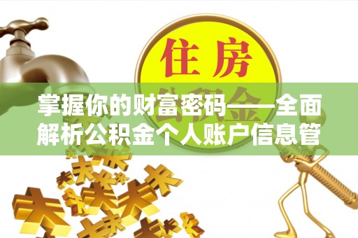 惠州掌握你的财富密码——全面解析公积金个人账户信息管理与优化