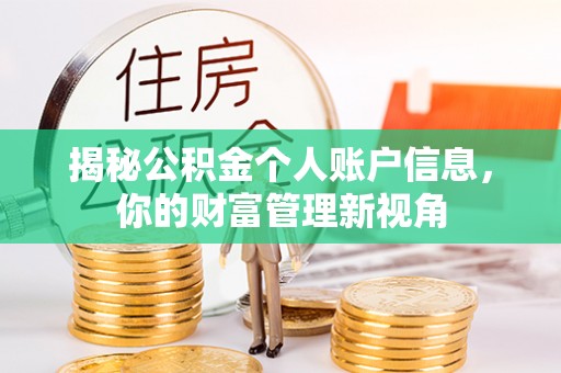 惠州揭秘公积金个人账户信息，你的财富管理新视角