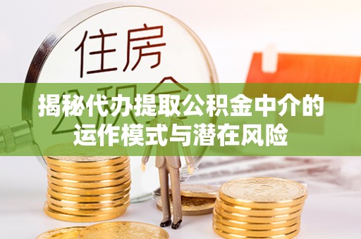 惠州揭秘代办提取公积金中介的运作模式与潜在风险