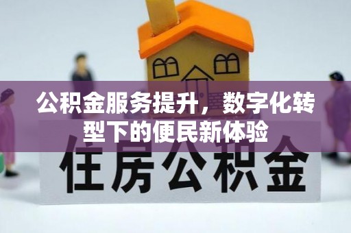 惠州公积金服务提升，数字化转型下的便民新体验