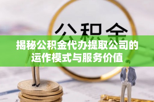 惠州揭秘公积金代办提取公司的运作模式与服务价值