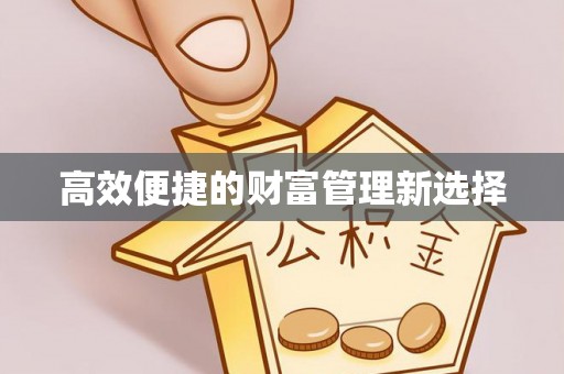 惠州高效便捷的财富管理新选择